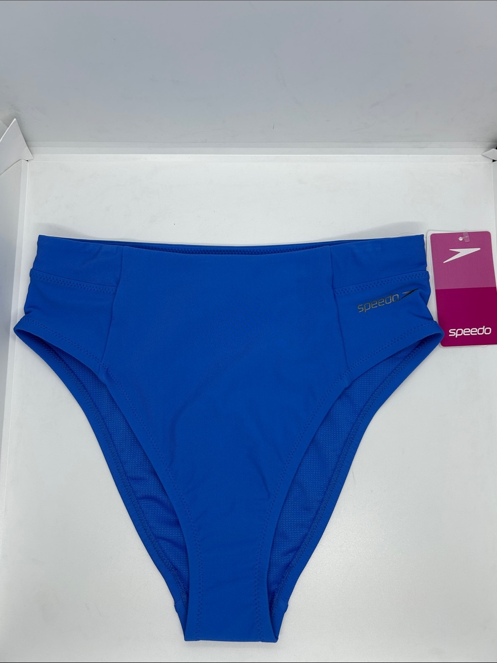 Speedo Bright Blue High-Cut Swim Briefs Women, Size XS NWT.
